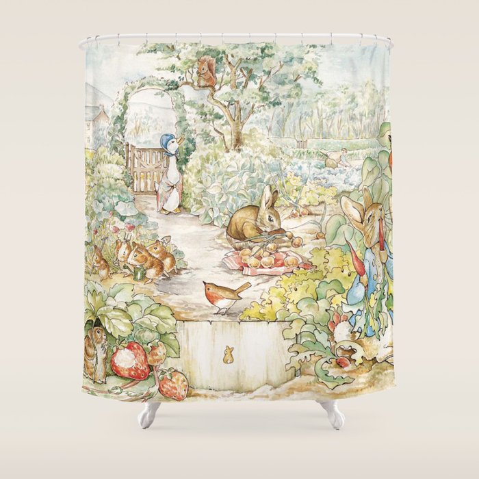The World Of Beatrix Potter Shower Curtain Gallery Image 1
