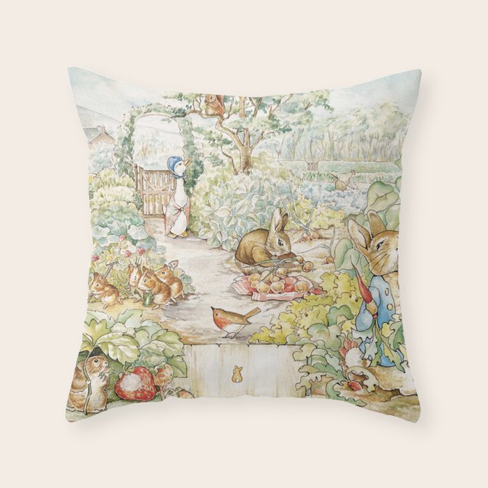 The World Of Beatrix Potter Throw Pillow Gallery Image 6
