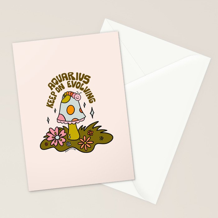 Aquarius Caterpillar Stationery Card Gallery Image 2