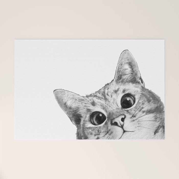 sneaky cat Welcome Mat Gallery Image 1