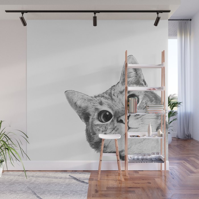 sneaky cat Wall Mural Gallery Image 1
