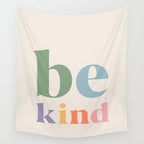 Be Kind Inspirational Quote Danish Pastel Print Wall Tapestry Gallery Image 4