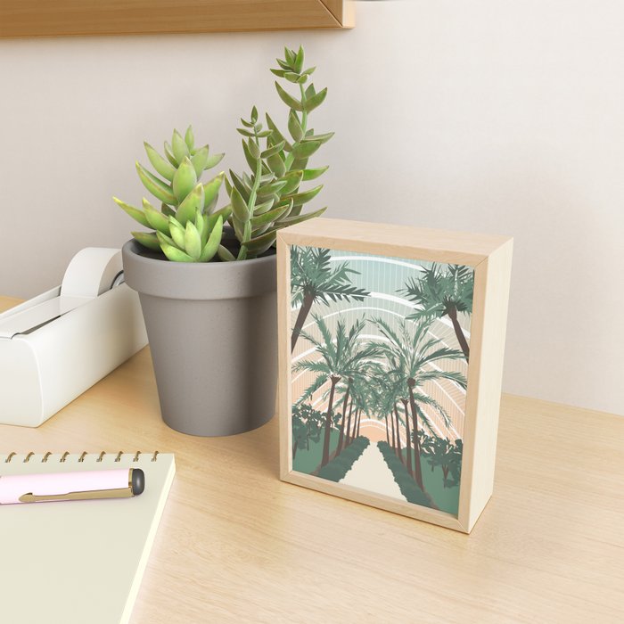 Palm Trees in Valencia, Spain Mini Art Print Gallery Image 2