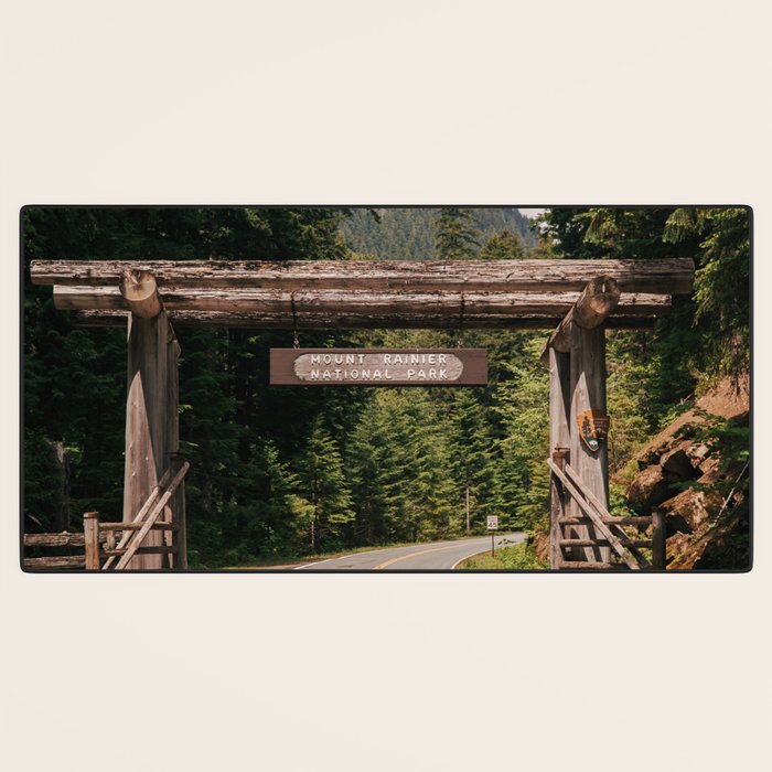 Mount Rainier National Park Entrance Desk Mat Gallery Image 3