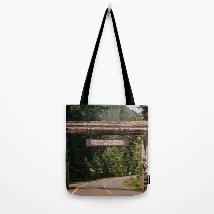 Mount Rainier National Park Entrance Tote Bag Gallery Image 2