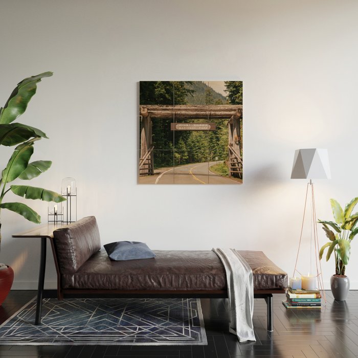 Mount Rainier National Park Entrance Wood Wall Art Gallery Image 2