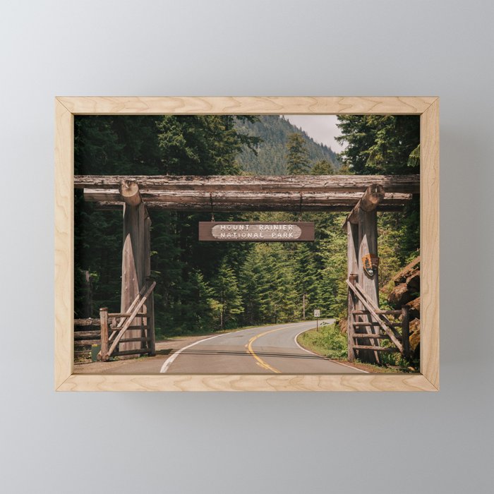 Mount Rainier National Park Entrance Mini Art Print Gallery Image 1