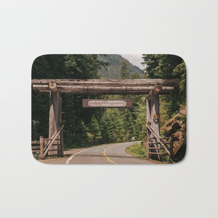 Mount Rainier National Park Entrance Bath Mat Gallery Image 1