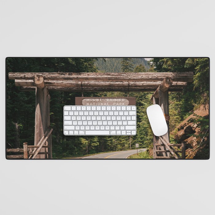 Mount Rainier National Park Entrance Desk Mat Gallery Image 1