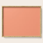 Peachy Salmon Peach Solid Colour Serving Tray Gallery Image 1