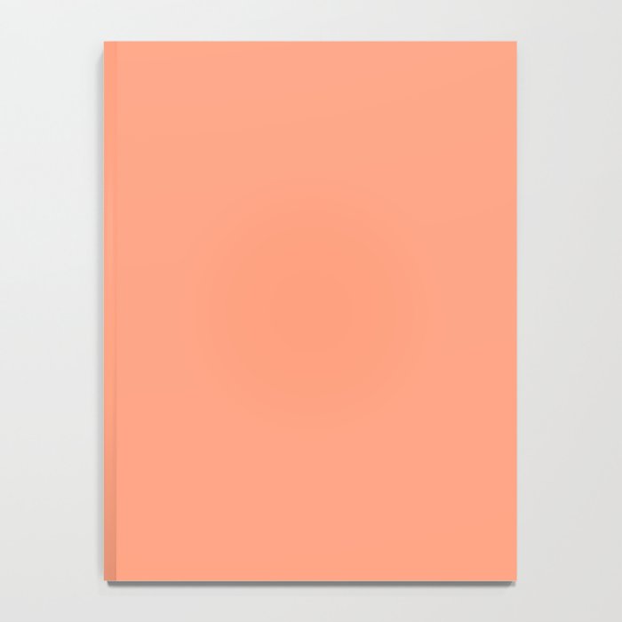 Peachy Salmon Peach Solid Colour Notebook Gallery Image 4