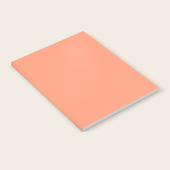 Peachy Salmon Peach Solid Colour Notebook Gallery Image 2