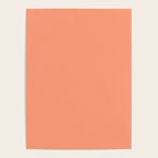 Peachy Salmon Peach Solid Colour Poster Gallery Image 4