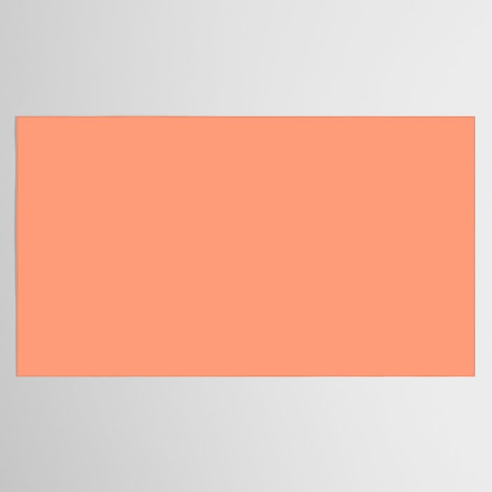 Peachy Salmon Peach Solid Colour Tablecloth Gallery Image 2