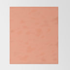 Peachy Salmon Peach Solid Colour Throw Blanket Gallery Image 2
