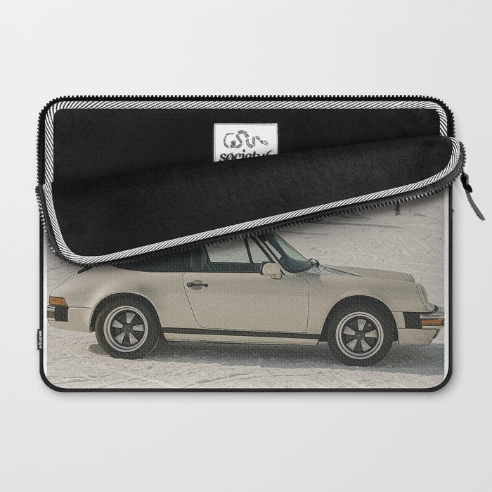 Vintage Apres Ski Alpine Mountains Classic Car  Laptop Sleeve Gallery Image 2