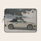 Vintage Apres Ski Alpine Mountains Classic Car  Laptop Sleeve Gallery Image 1