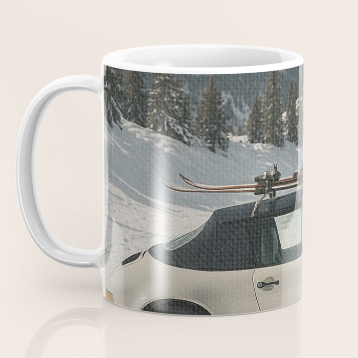 Vintage Apres Ski Alpine Mountains Classic Car  Coffee Mug Gallery Image 3
