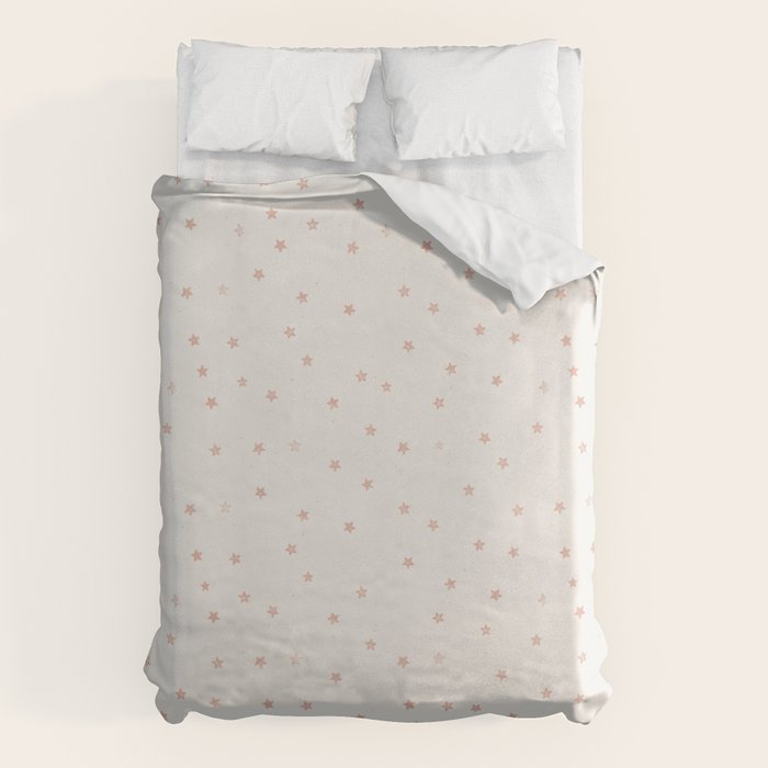 Little Stars Cream & Peach Duvet Cover Gallery Image 6