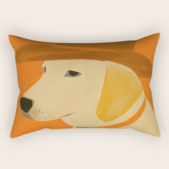 Dog With Hat  Rectangular Pillow Gallery Image 2
