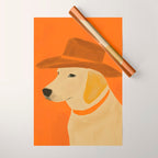 Dog With Hat  Wrapping Paper Gallery Image 1
