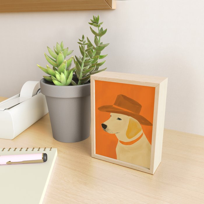 Dog With Hat  Mini Art Print Gallery Image 2