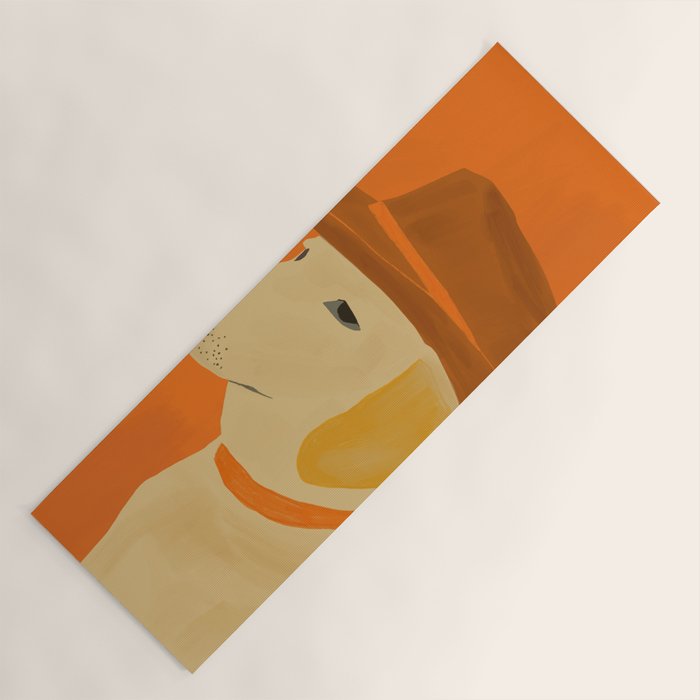 Dog With Hat  Yoga Mat Gallery Image 1
