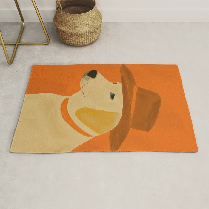 Dog With Hat  Rug Gallery Image 1