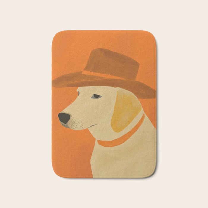 Dog With Hat  Bath Mat Gallery Image 1
