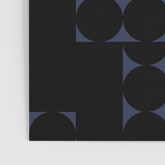 Midcentury modern geometric 01 black Poster Gallery Image 3