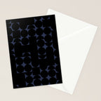 Midcentury modern geometric 01 black Stationery Card Gallery Image 2