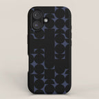 Midcentury modern geometric 01 black iPhone Case Gallery Image 1