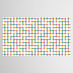 Colorful geometric square mosaic grid pattern Tablecloth Gallery Image 2