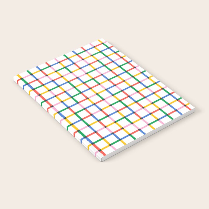Colorful geometric square mosaic grid pattern Notebook Gallery Image 1