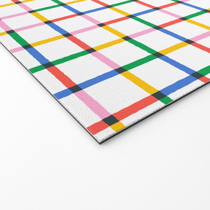 Colorful geometric square mosaic grid pattern Welcome Mat Gallery Image 2