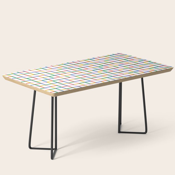 Colorful geometric square mosaic grid pattern Coffee Table Gallery Image 1