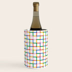 Colorful geometric square mosaic grid pattern Wine Chiller Gallery Image 3