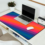 Sacred Geometric Stripes: Retro 80s Edition Desk Mat Gallery Image 2