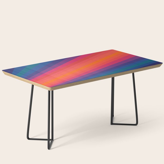 Sacred Geometric Stripes: Retro 80s Edition Coffee Table Gallery Image 1
