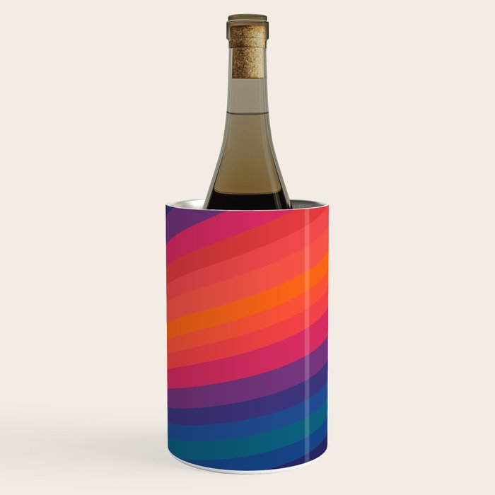 Sacred Geometric Stripes: Retro 80s Edition Wine Chiller Gallery Image 3