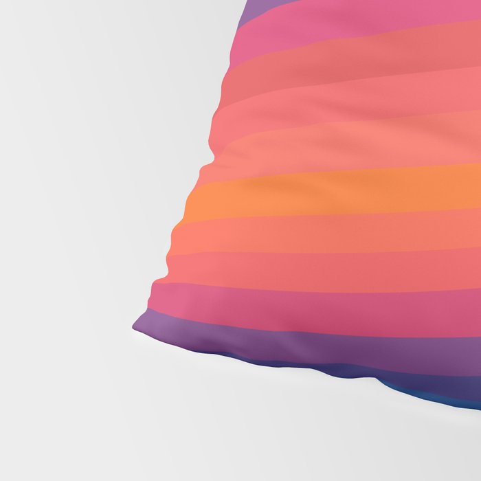 Sacred Geometric Stripes: Retro 80s Edition Pillow Sham Gallery Image 4