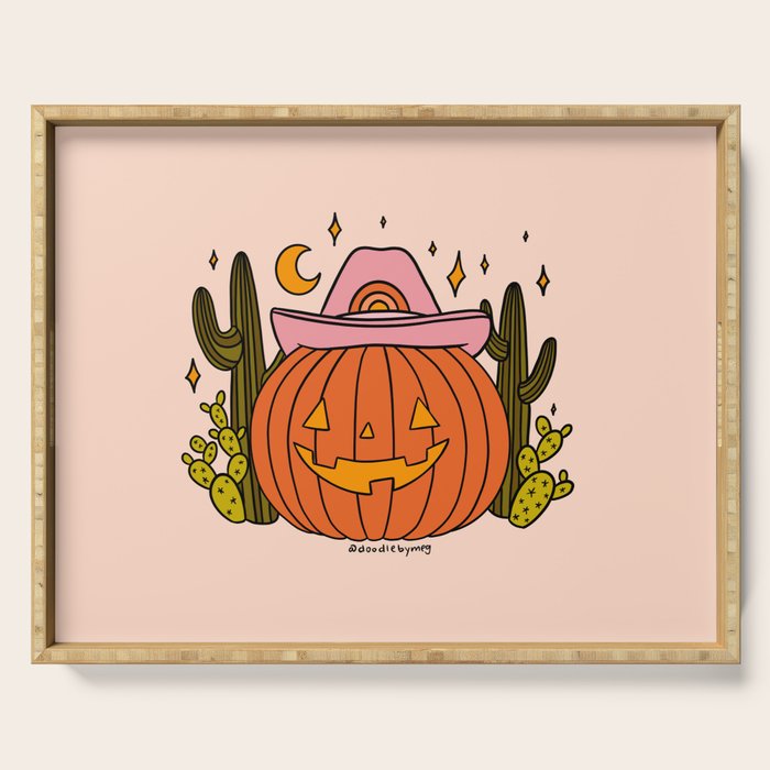 Cowboy Pumpkin Serving Tray Gallery Image 1