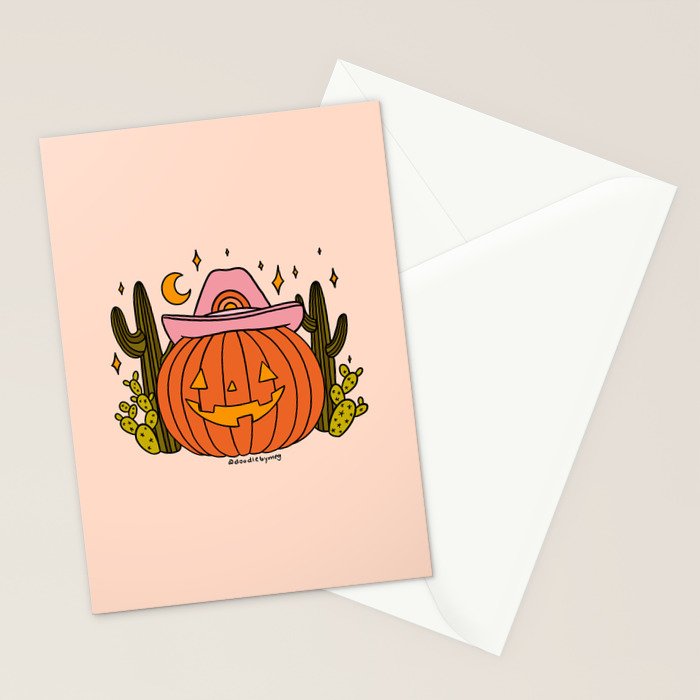 Cowboy Pumpkin Stationery Card Gallery Image 2