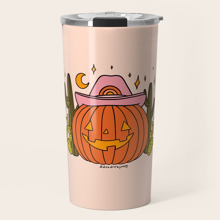 Cowboy Pumpkin Travel Mug Gallery Image 1