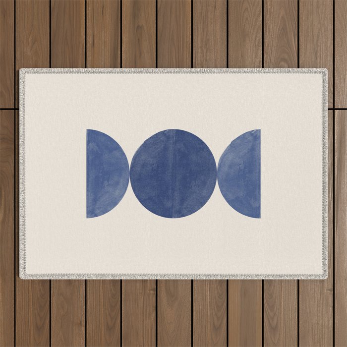 Mid Century Modern Minimalist  Outdoor Rug Gallery Image 1