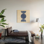 Mid Century Modern Minimalist  Wood Wall Art Gallery Image 2