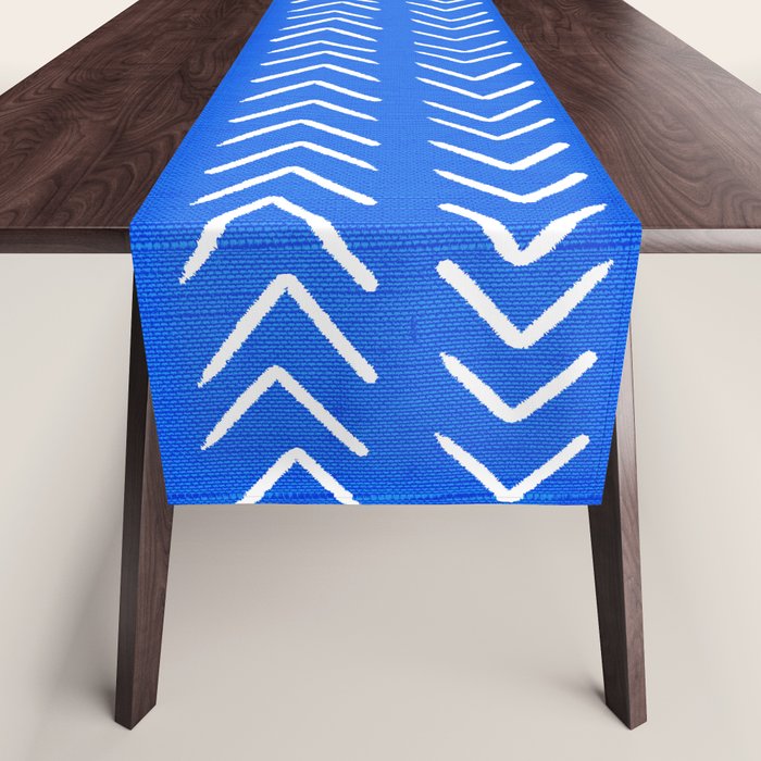 Mudcloth 01: Navy Blue Edition Table Runner Gallery Image 1