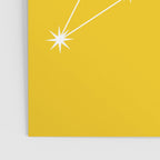 Leo Zodiac Star Constellation Line Art Bright Yellow Poster Gallery Image 3