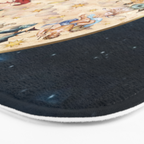 Vintage Astrology Zodiac Wheel Bath Mat Gallery Image 3