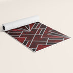 Red Ruby Art Deco Pattern Yoga Mat Gallery Image 2